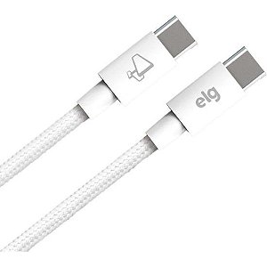 Cabo Tipo C x Tipo C TC602 2 Metros Branco ELG