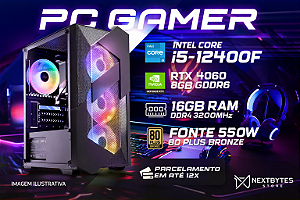 PC montado I5 12400f e 4060 8GB