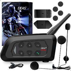 Intercomunicador Ejeas V4 Plus 1500m Conecta Até 4