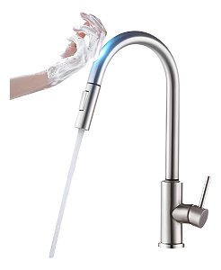 Dc6804e Torneira Cozinha Mono ExtensÍvel Sensor Cromada