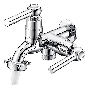 Bz3239 Torneira Para Tanque E Jardim 2 Saidas C64 Cromado