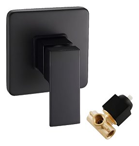 Dc-7201p Registro Misturador Monocomando Quadrado Preto Fosco 1/2