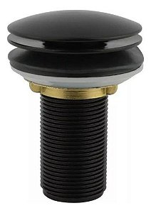 Dc-7213p Valvula Banheiro Redonda Tampa Externa Preto Fosco 7/8