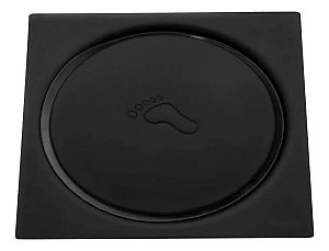Dc-9001bp Ralo Click Quadrado 10x10cm Em Metal Preto Fosco