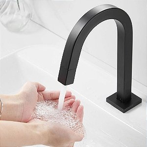 Torneira Banheiro Preto Fosco Premium
