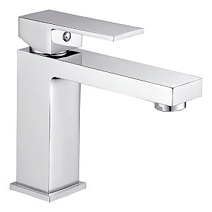 Dc6036a Torneira Banheiro Monocomando Quadrada Baixa Metal Cromado