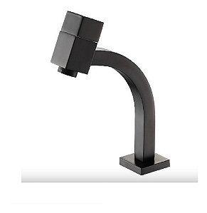 Torneira para Banheiro de Mesa Link Quadrada 45° Baixa Preto Fosco