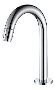 Dctf6630a Torneira Banheiro Baixa Redonda Inox Abre Fecha Bico Cromada