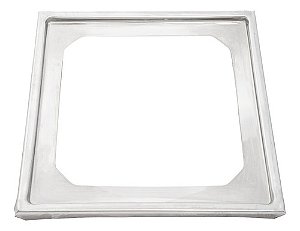 Hg760 Porta Grelha Quadrado 15x15 Em AÇo Inox Cromado