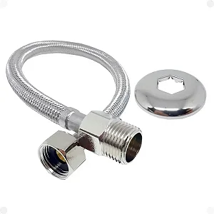 Engate Flexível Inox Trançado 40cm Macho X FÊmea 1/2