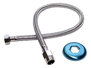 Mf9702 Engate FlexÍvel Inox TranÇado 40cm Macho X FÊmea 1/2