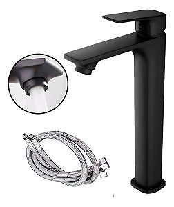 Zrzhd49011p Torneira Banheiro Monocomando Alta Preto Fosco