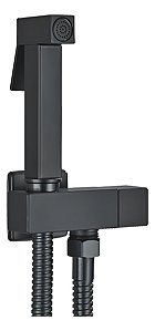 Zrzpq36pt Ducha Higienica Com Suporte Fixo Metal Preto Fosco