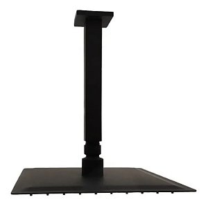 Ducha Teto Quadrada Metal Preto Fosco