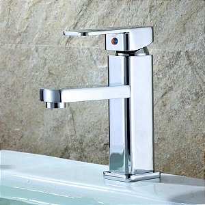 Torneira Monocomando para Banheiro em Aço Inox Quente e Frio