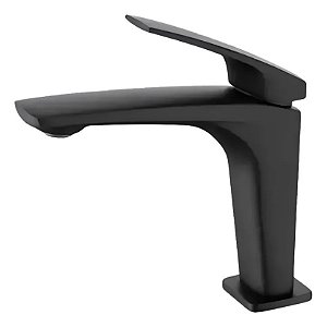Torneira Banheiro Monocomando Slim Inox Metal Preto Fosco