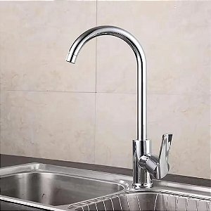 Torneira Cozinha Monocomando Mesa Aço Inox Cromado