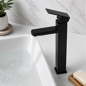 Torneira Banheiro Monocomando Alta Eleganza Black