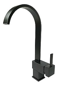 Torneira Monocomando Para Cozinha Maxforte Quadrada de Luxo Ultra Fina Preto Fosco