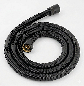 Engate Flexível para Ducha Higiênica em Aço Inox Preto Fosco 1,20m