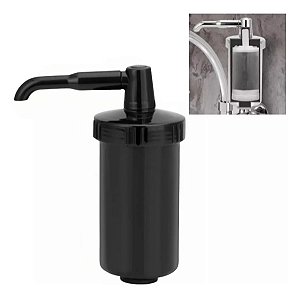 Copo Filtro Com Vela Torneira Cozinha Abs Preto Fosco