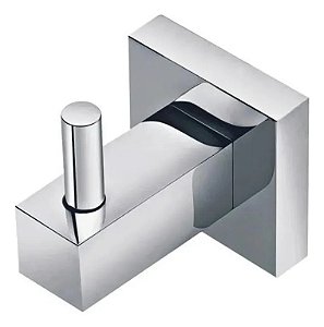 Cabide Simples Quadrado Luxo Inox Cromado