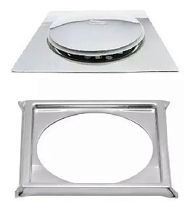 Ralo Inteligente Click 15x15 Cromado Com Grelha AÇo Inox