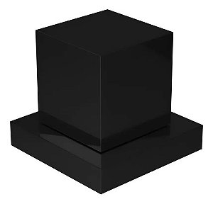 Acabamento Quadrado Preto Fosco para Registro de Pressão e Gaveta Padrão Deca