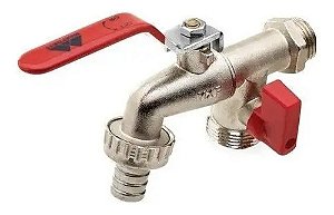 Torneira Esfera Com Alavanca Para Tanques Com Saída para Máquina Em Metal