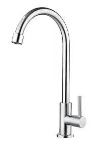 Torneira Cozinha Mesa Alta 1/4 Volta Alavanca AÇo Inox