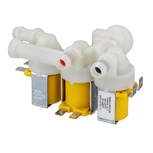 Válvula de Entrada de Água Tripla 127V para Lavadora Electrolux - Cód. 64287506 / 64500221 | SKU 108298