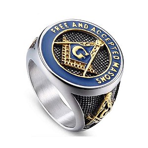 Anel Maçônico em Aço Inoxidável