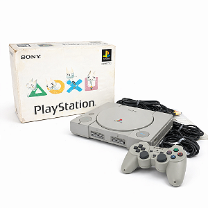 Console Playstation 1 Fat SCPH-9000 Japonês Completo com caixa e serial Batendo