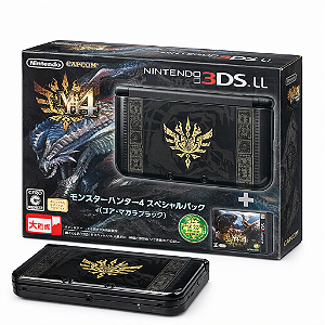 Console Nintendo 3DS LL Edição Monster Hunter 4 Com Jogo WAP-002 32GB