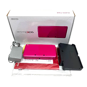 Nintendo 3ds Standard Rosa Pink Gloss Acompanha Caixa Original Serial Batendo