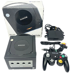 Gamecube DOL-001 japonês Standard Preto Caixa Original com caixa interna