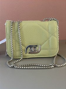 Bolsa tiracolo verde texturizada