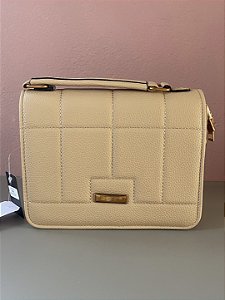 Bolsa Bege Texturizada com Alça Fina