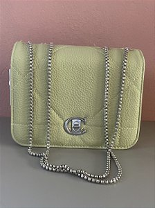 Bolsa Feminina Verde com Corrente Metálica