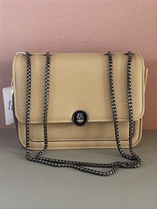 Bolsa Feminina Bege com Corrente