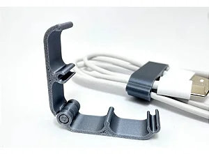 Kit 5 Pçs Organizador De Fios  Usb, Carregador E Cabos Preto