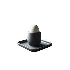 Kit 3 Porta Ovo Com Bandeja Plastico Petg Fosco Moderno