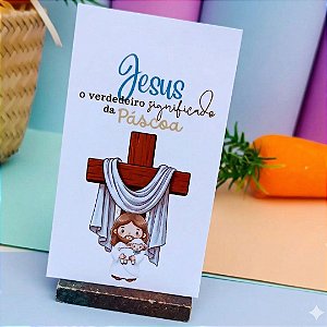 Kit Mini Cartão de Páscoa 8 9,5x5,5 cm Tag para Lembrancinhas 16 32 ou 48 Unidades Papel Fotográfico 230g Brilhante Ideal para Sacolas e Kits de Páscoa