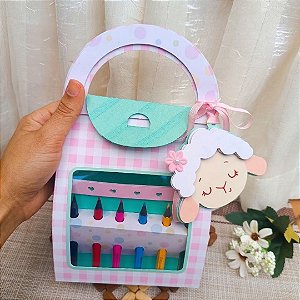 Bolsa de Páscoa com Kit de Colorir - Cordeirinho