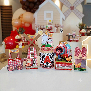 Kit Festa Fazendinha 4 | Linha Pérola |Lembrancinhas Personalizadas | Premium