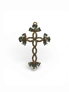 Pingente de Cruz com Strass Modelo 9