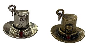 Pingente chapéu strass vermelho