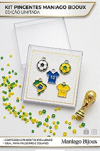 Kit 5 Pingentes Copa do Mundo Exclusivos