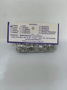 Argolinha de Metal Trabalhada cor Prata - 25g