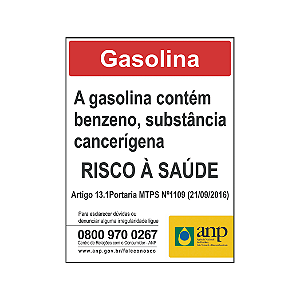 Adesivo ANP Gasolina